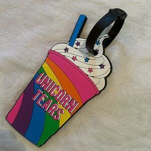 Luggage Tag Silicone Unicorn Tears Milkshake Rainbow